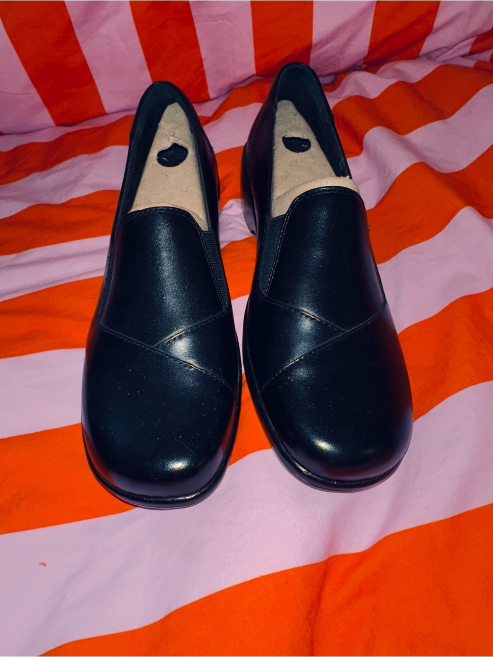 Clarks Bendables Loafer Black Leather SZ 11